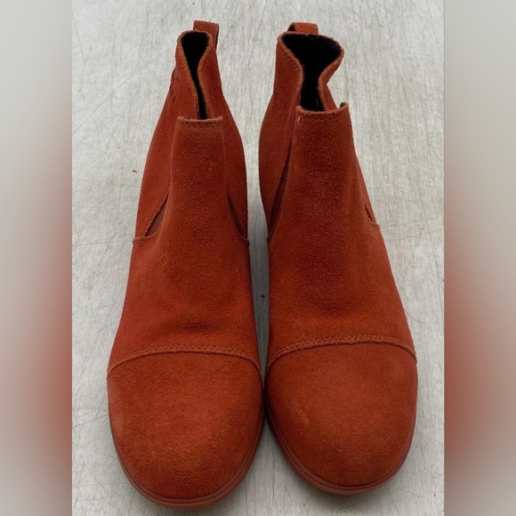 Sorel Evie Pull-On Waterproof Suede Leather Wedge Ankle Booties Size 8 NWOT - Picture 7 of 10